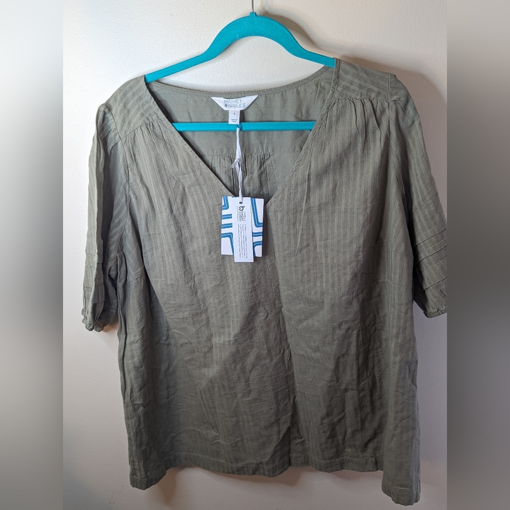 Market & Spruce V Neck Blouse
